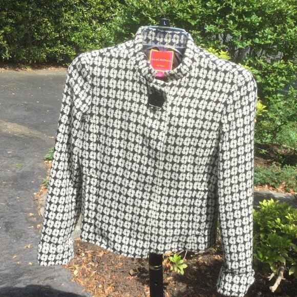 Isaac Mizrahi Mock Collar Jacket - Picture 1 of 2
